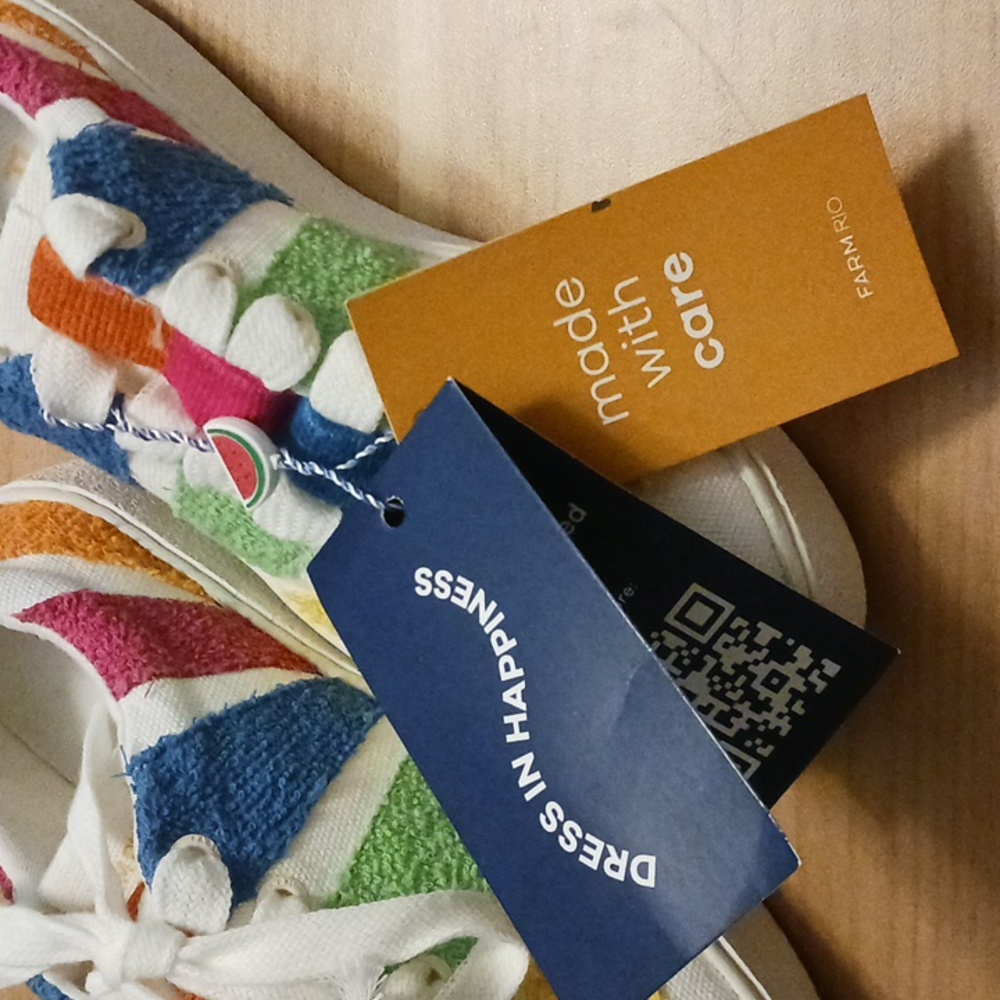 FARM Rio "Rainbow Platform" Sneakers in Size 6.5 Includes Storage Bag (NWB) - Picture 8 of 14